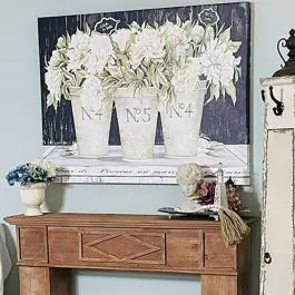 Special Offer French Country 3 Vase Floral Canvas Art