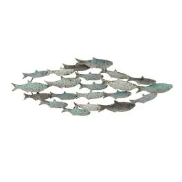 Factory Price School of Fish Metal Wall Decor