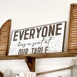 Exclusive Offer Everyone Has A Seat At Our Table Canvas Wall Art