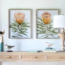 Watercolor Flower Framed Print Set of 2 Today Only