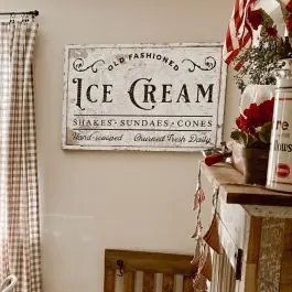 Old Fashioned Ice Cream Canvas Wall Art Modern