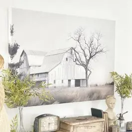 Reduced Price Weathered Farm Landscape Wall Art
