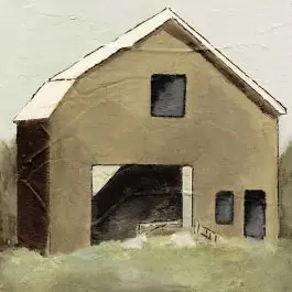 Abstract Brown Barn Canvas Wall Art Final Sale