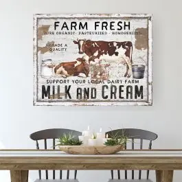 Top Pick Milk And Cream Canvas Wall Art