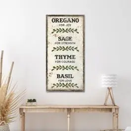 Herbs Meaning Vertical Hanging Canvas Art Order Now