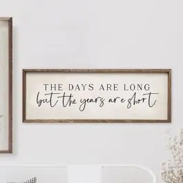 Last Chance The Years Are Short White Wall Art