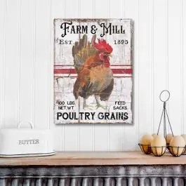 Limited Offer Farm and Mill Rooster Canvas Wall Art