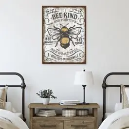 Bee Kind Inspirational Canvas Wall Art Weekend Sale