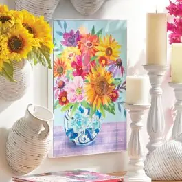 Fan Favorite Vibrant Floral Bouquet Framed Wall Art