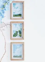 Blue Skies Landscape Framed Print Set of 3 Fresh Stock