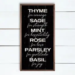 Love and Herbs Framed Wall Sign Deal