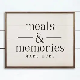 Meals and Memories Made Here Wall Art Modern