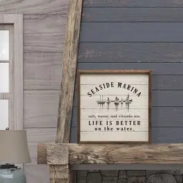 Holiday Sale Seaside Marina Framed Wall Decor