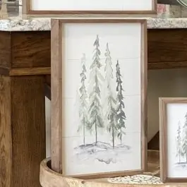 Watercolor Style Pines Wall Art Deal