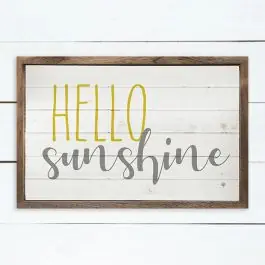 Hello Sunshine Wall Sign Seasonal Sale