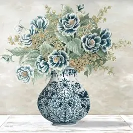 Handmade Elegant Vase Bouquet Wall Art