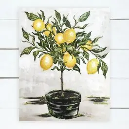 Premium Lemon Topiary Wall Art