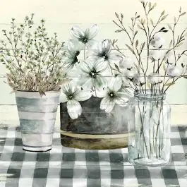 Country Florals Tablescape Canvas Wall Art Money Back Guarantee