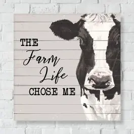Farm Life Cow Canvas Wall Art Today Only