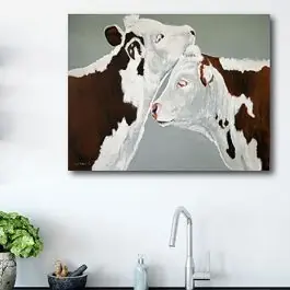 Farmhouse Cow Canvas Wall Art Trending