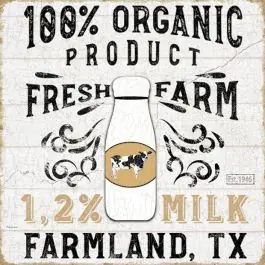 Organic Milk Farmhouse Wall Art Mega Sale
