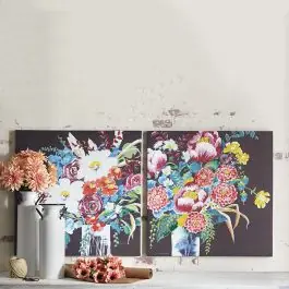 Bright Bold Bouquet Wall Art Set of 2 Time-Limited