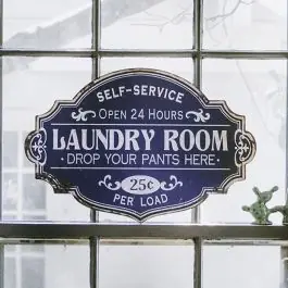 Same Day Shipping Metal Laundry Room Wall Decor