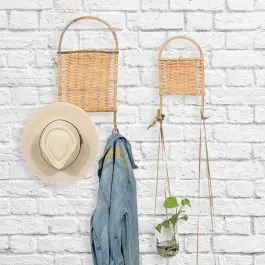 Fan Favorite Rattan Woven Wall Hooks Set of 2