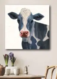 Viral Farm Cow Canvas Wall Art