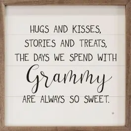 Hugs And Kisses Grammy White Wall Art Express Delivery