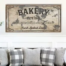 Hot Deal Bakery Vintage Canvas Wall Art