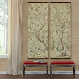 Discount Asian Gardens Silk Screen Wall Hanging Set of 2