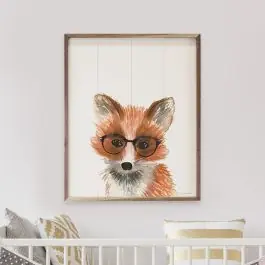 Fox In Glasses By Mercedes Lopez Charro Wall Art Mega Sale