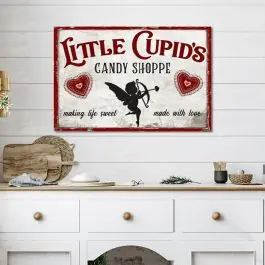Little Cupid's Candy Shoppe Canvas Wall Art Reduced Price