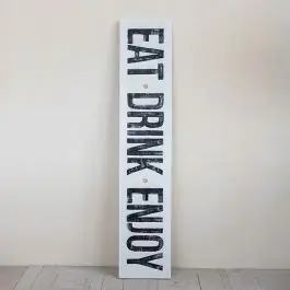 Eat Drink Enjoy Metal Wall Sign Flash Sale
