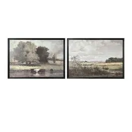 Direct From Manufacturer Framed Pastoral Print Set of 2