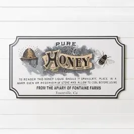 Fontaine Farms Honey Metal Wall Sign Trending