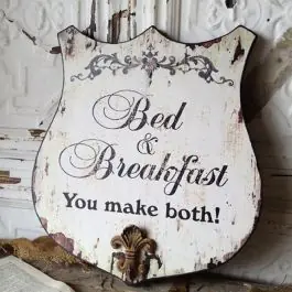 Exquisite Bed and Breakfast Shield Genuine