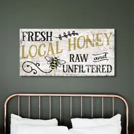 Fresh Local Honey Canvas Wall Art Fan Favorite