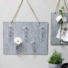 Handmade Test Tube Vase Metal Wall Hanging