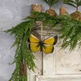 High Quality Hanging Black and Yellow Butterfly Set of 2