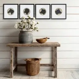 Latest Rustic Farm Animal Silhouette Wall Art Set of 4