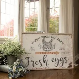 Fresh From The Farm Eggs Sign Direct From Factory