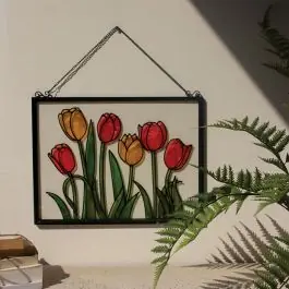 Stained Glass Flowers Wall Art Seasonal Sale