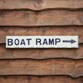 Today Only To The Boat Ramp Arrow Sign