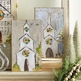 Editor’s Pick Steepled Church Wall Art Set of 2