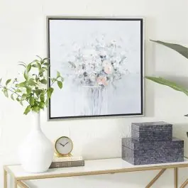 Direct From Manufacturer Blue Pastel Floral Bouquet Canvas Wall Art