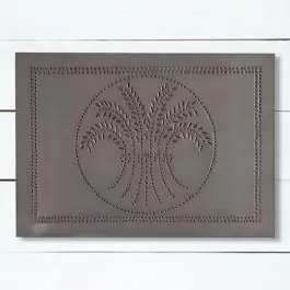 Blackened Tin Horizontal Wheat Wall Panel Decor Limited Edition