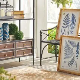 Fern Leaf Framed Wall Print Set of 2 Express Delivery