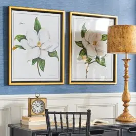 Sweet Magnolia Framed Print Set of 2 Modern
